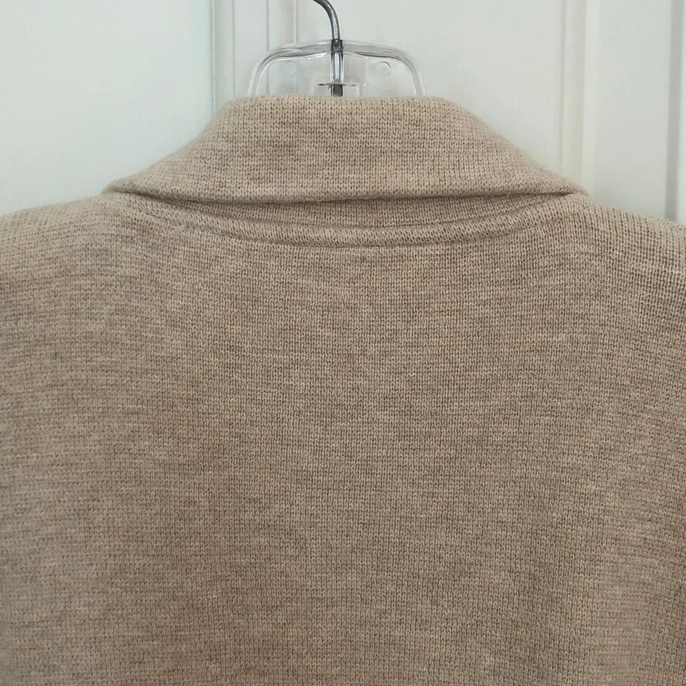 J. Crew Women's Open Front Tan Cardigan with Patch Pockets